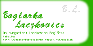 boglarka laczkovics business card